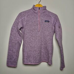 Patagonia Women's Heather Purple Quarter-Zip Better Sweater Fleece | S